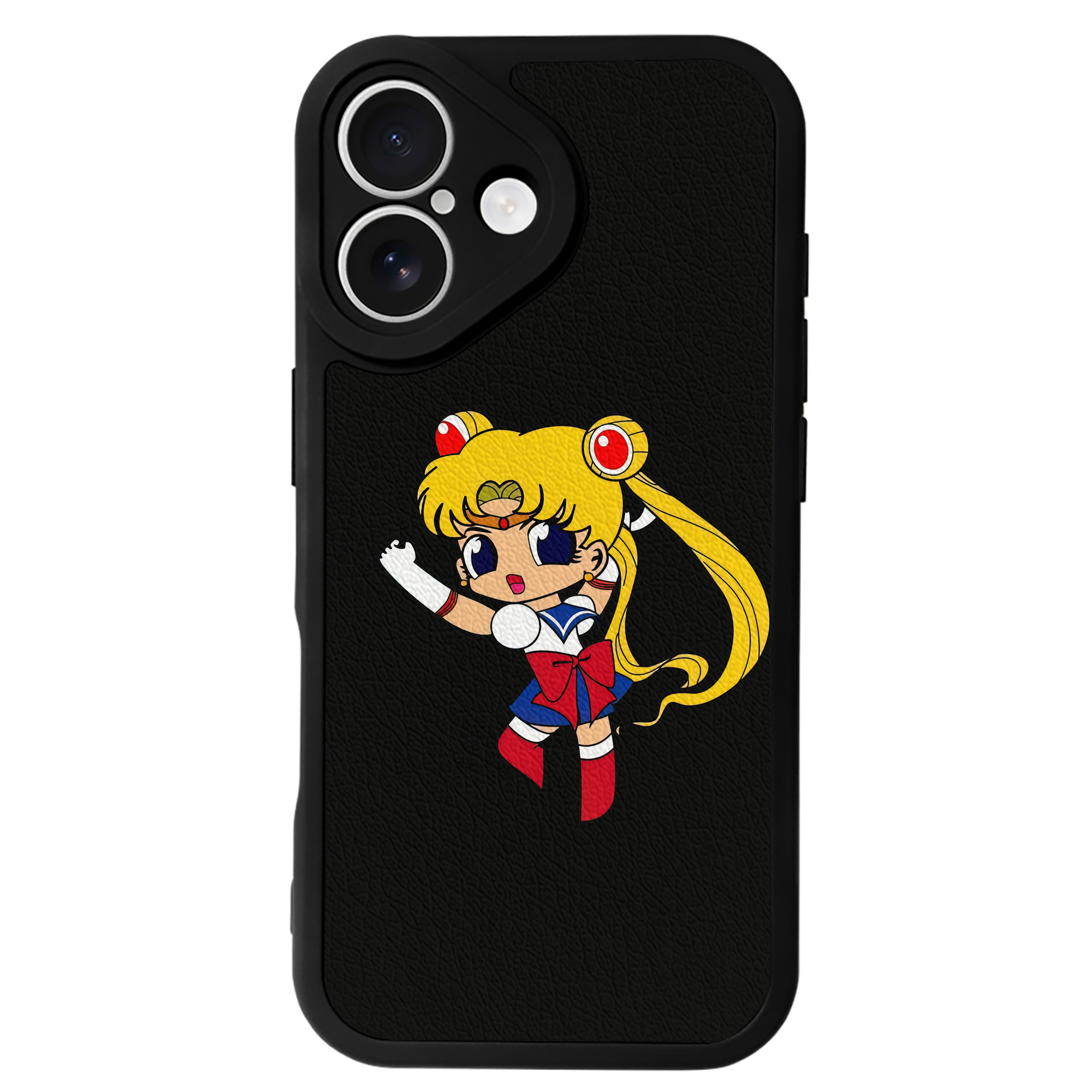 （画像用） 美少女戦士セーラームーン 月野 うさぎ つきの うさぎ Sailor Moon Tsukino Usagi 【iPhone 16シリーズ対応】シリコンスマホケース（レザー調） 材質：シリコン